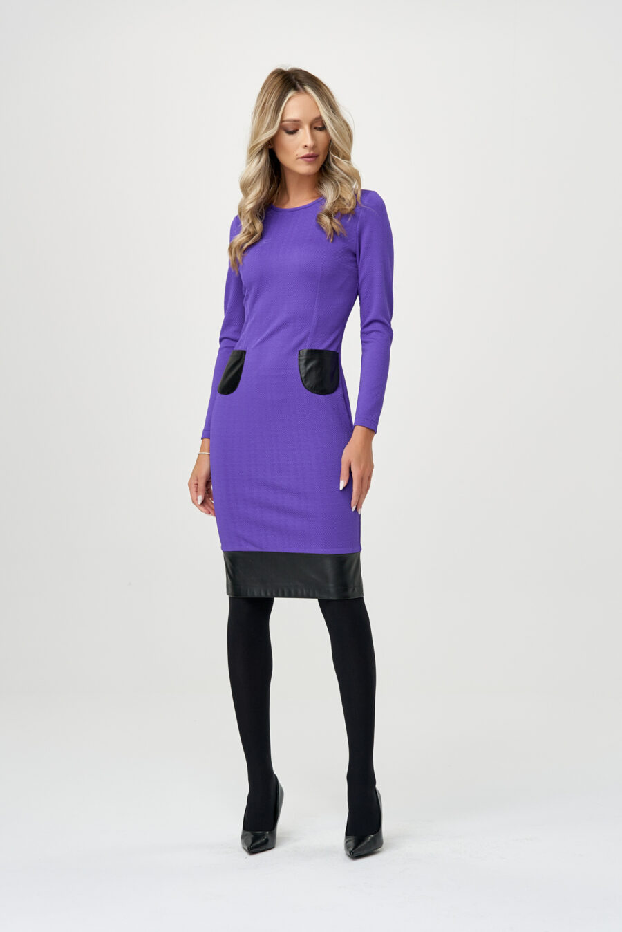 Palton Poppy - rochie mov - 9